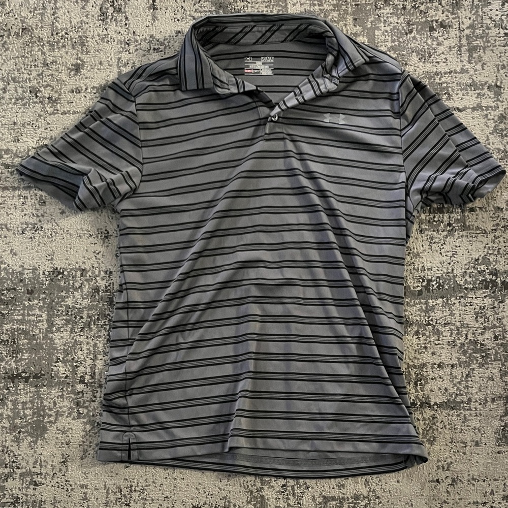 Under Armour Men's Polo with Black Stripes